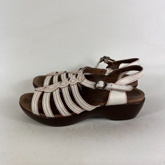 Dansko Drea fisherman us women’s size 9 white leather strappy platform sandals - Picture 5 of 11